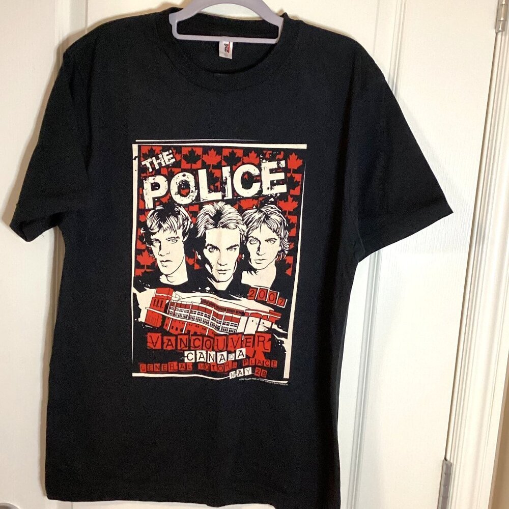 The Police Band T-Shirt Size L Unisex Vancouver Canada May 28 2007 Tour Concert